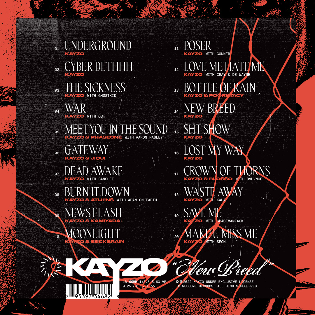 Kayzo – New Breed – Tracklist Preview STATIC